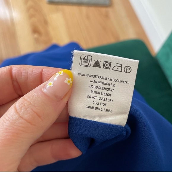 Hobbs London 100% Silk V-Neck Tie Back Sleeveless A-Line Knee Length Dress Sz 10 - Picture 7 of 10